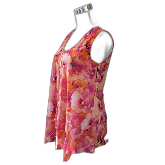 Susan Lawrence Pink Floral Sleeveless Top Size S - Picture 5 of 10